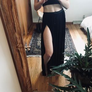 Ecote Pleated Jersey Maxi Skirt